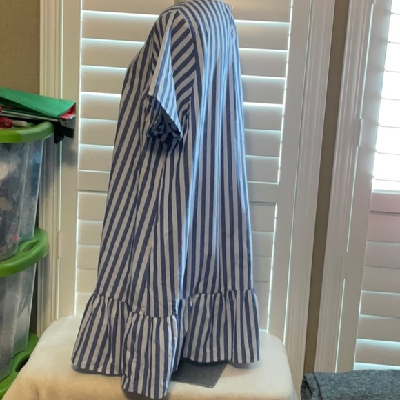 SHEIN Blue and White Striped Midi Dress - Picture 5 of 8